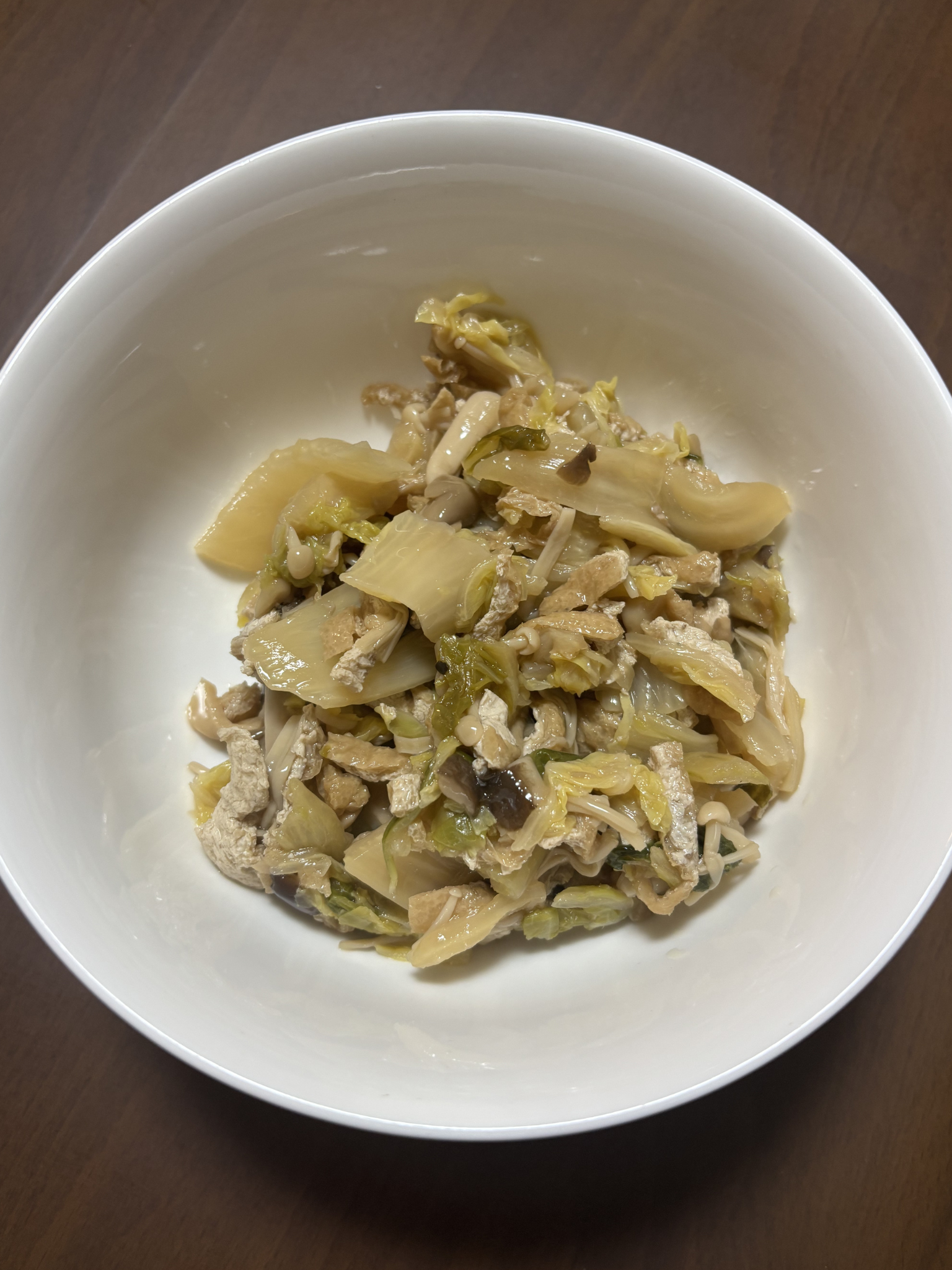 白菜ときのこのあっさり煮浸し（盛り付け）